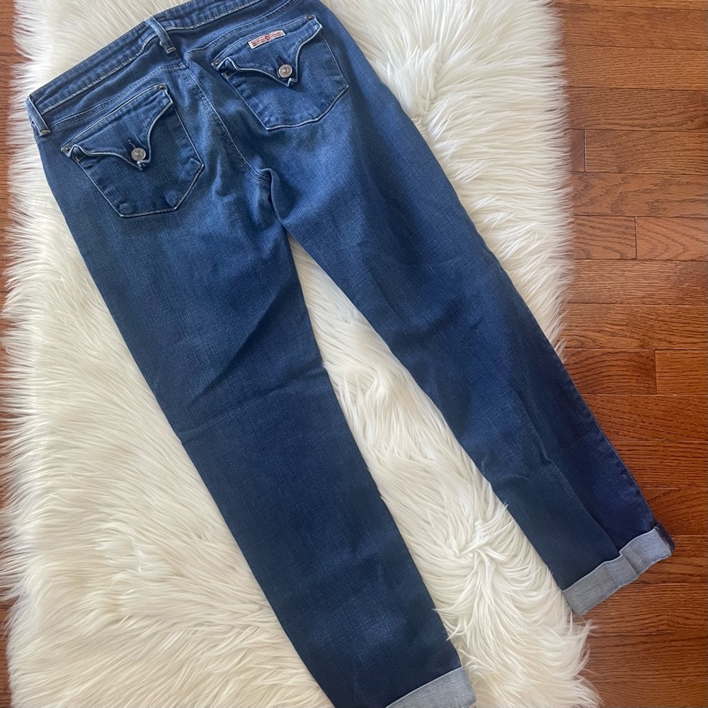 Hudson Jeans Womens Rolled Crop Jeans Size 27 Flap Pockets Low Rise